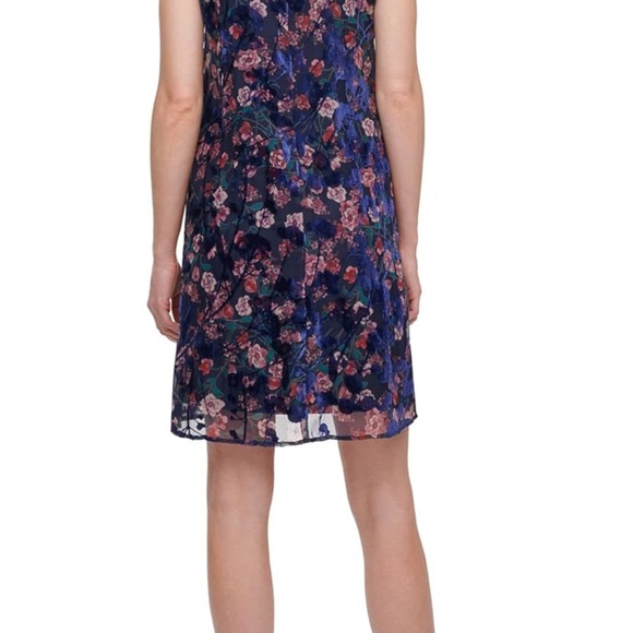Tommy Hilfiger Sleeveless Floral Print Velvet Burnout Dress Size 4 EUC - Picture 3 of 12